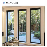 Ventana Panorámica de Gran Tamaño con Aislamiento Térmico de Alta Eficiencia Energética MINGLEI, Marco de Aluminio de Piso a Techo, Ventanas Fijas