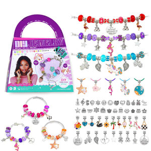 Kits <span class=keywords><strong>de</strong></span> Fabricación <span class=keywords><strong>de</strong></span> Pulseras con Dijes <span class=keywords><strong>para</strong></span> Niños, Cuentas con Cierre y Dijes <span class=keywords><strong>para</strong></span> <span class=keywords><strong>Manualidades</strong></span>, <span class=keywords><strong>Set</strong></span> <span class=keywords><strong>de</strong></span> Bricolaje <span class=keywords><strong>para</strong></span> <span class=keywords><strong>Niñas</strong></span> <span class=keywords><strong>de</strong></span> 5 a 7 y 12 Años, Bolsa <span class=keywords><strong>de</strong></span> Empaque - Product Image 1