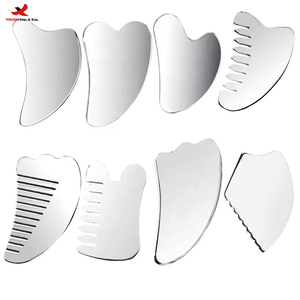 Lame de massage Gua Sha en acier inoxydable pour raffermir la peau, éliminer les rides et masser les muscles – Outil étanche GZ RTS – Commande en gros mixte - Product Image 1