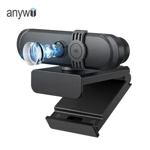 Anywii full hd web cam usb camara web 1080 30 fps 2mp webcam gizlilik kapak ve mikrofon ile 1080p