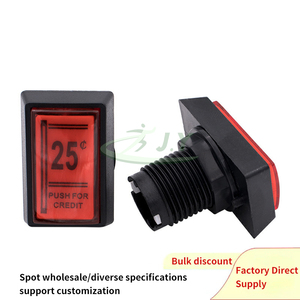 JY Commande en gros personnalisée 49.8x33mm Bouton rectangulaire en plastique à dessus plat et bord incliné, à impression, momentané, avec LED, pour <span class=keywords><strong>jeu</strong></span> vidéo d'arcade, 1 an, anglais - Product Image 6