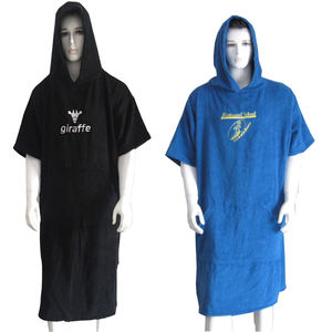Cotone fasciatoio personalizzato <span class=keywords><strong>Poncho</strong></span> con cappuccio asciugamano surf <span class=keywords><strong>Poncho</strong></span> asciugamano per adulti - Product Image 2