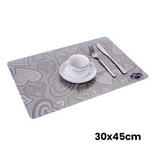 RNPT Glitzer-Tischsets aus Kunststoff 30x45cm Rechteckig mit Blumenranken-Muster und Abgerundeten Ecken für Restaurant-Esstische - Product Image 4