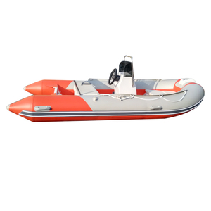 (ce) Bateaux pneumatiques à grande vitesse en PVC de 14 pieds, catamarans de pêche à coque rigide en fibre de verre à vendre - Product Image 3