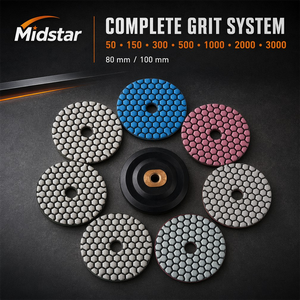 Disco de Pulido de Resina de Diamante de 100 mm, Flexible, para Pulido en Seco de Pisos de Mármol y Granito, Compatible con Herramientas Manuales y Máquinas de Pulido OEM - Product Image 1