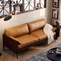 WISEMAX FURNITURE Canapé moderne de luxe pour la maison sectionnel en cuir véritable cadre en bois de chêne en duvet de plumes ensemble de canapés pour le salon