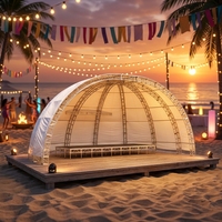 Scène modulaire portable tout-terrain en alliage d'aluminium pour mariages et concerts, plateforme de scène pour événements intérieurs/extérieurs, montage rapide
