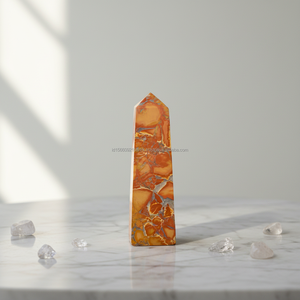Obélisque en jaspe Maligano naturel d'Indonésie, poli, pour la guérison des chakras, cristal de guérison, pierre précieuse pour la décoration intérieure et l'art sculpté - Product Image 1