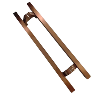 Barra cuadrada de pie de <span class=keywords><strong>herradura</strong></span> de montaje lateral, puerta corredera de vidrio templado de acero inoxidable, manija de puerta de vidrio de hotel moderna de gama alta - Product Image 1