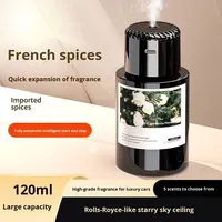 Diffuseur de Voiture en Verre Premium 120ml, Machine à Parfum Ultrasonique à Brume Nano avec Démarrage/Arrêt Automatique, 5 Niveaux de Confort Réglables pour la Maison et le Bureau