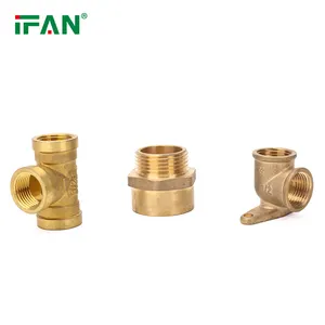 Ifano in ottone forgiato spina per tubo del Gas Union Nipple 1/2 "-2" raccordi idraulici per acqua