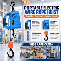 Palans électriques portables 500 kg 220 V, palan à câble portable, grue de levage pour le levage de matériaux sur les balcons et les toits