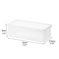 Boîte de rangement empilable grande capacité en plastique PP transparent, étui à crayons portable multi-usages pour porte-stylos de dessin