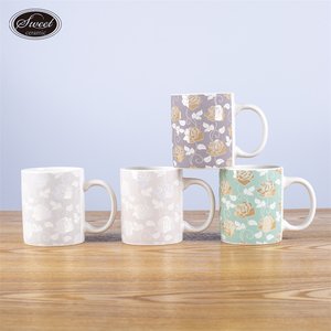 Set di tazze da tè in porcellana di lusso SWT Taza personalizzato con nastro dorato regalo bianco natale mamma e ufficio Set di tazze da caffè in ceramica - Product Image 4