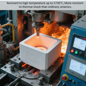 Isolation à haute température de creuset en céramique d'alumine de qualité industrielle pour l'utilisation de laboratoire de corindon d'usine d'électronique - Product Image 4