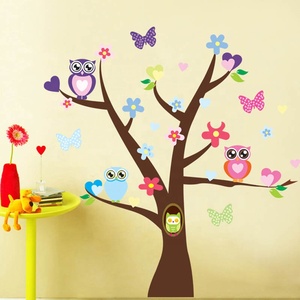Benutzer definierte Wanda uf kleber Eule und Big Tree Wandt attoos Hochwertige PVC umwelt freundliche und abnehmbare Kinder dekoration Aufkleber - Product Image 5