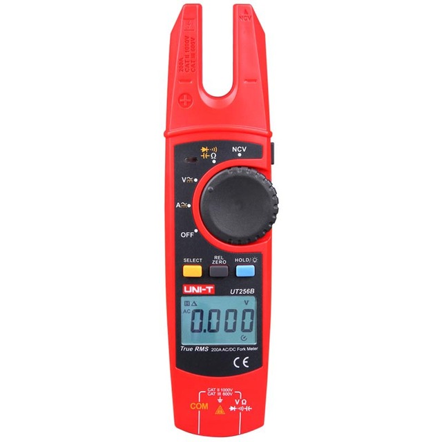 UNI-T UT256B high reliable true RMS fork meters 200A AC DC Current Clamp Meters NCV Tester Voltmeter Ohm