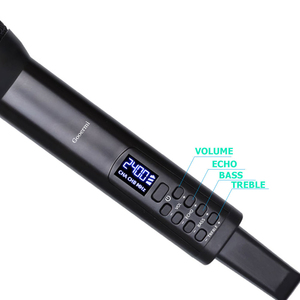 Gooermi K04S Professional <strong>4</strong>-Channel 2.4GHz Wireless <strong>Microphone</strong> <strong>System</strong> Desktop PA <strong>System</strong> with Cordless Singing Amplifier - Product Image 3