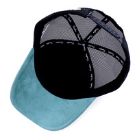 Casquette de baseball brodée à 5 panneaux, personnalisable, pour homme, en maille, avec logo personnalisé, en daim, style trucker, haute qualité, fabrication ODM/OEM