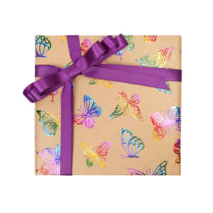 กระดาษคราฟท์หนา80กรัมกล่องของขวัญรูปดาวหัวใจวันเกิดกระดาษม้วนหรูหราสำหรับบรรจุภัณฑ์กระดาษห่อ - Product Image 1