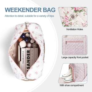 Bolsas de Viaje Acolchadas Grandes para Fin de Semana - Bolsa de Lona Acolchada con Estampado Floral, Bolsa de Hospital para Mujeres en Parto - Product Image 5