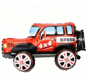 Nuevos Globos 3D de Autos, Globos de Vehículos de Dibujos Animados, Decoración de Cumpleaños con Temática de Carreras, Accesorios para Fiestas - Product Image 3
