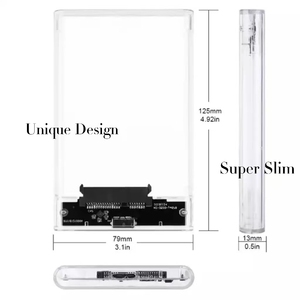 Transparent 2.5 Inch SATA III USB 3.0 <strong>Hard</strong> Drive <strong>Disk</strong> Enclosure Used <strong>External</strong> HDD for Laptop PC Supports 6TB Mobile SSD &amp; HDD - Product Image 5