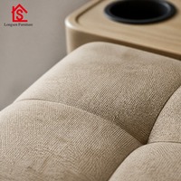 Canapé d'angle moderne en forme de L, structure en bois, rembourrage en mousse, dossier en tissu, écologique, personnalisable, pour salon