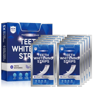 Bandes blanchissantes pour les dents 5X plus efficaces, formule végane non toxique pour usage domestique, jusqu'à 9 tons plus blancs, soins bucco-dentaires - Product Image 2