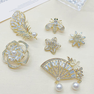 Nouvelle Collection 2026 : Broche de Luxe en Strass et Zircon pour <span class=keywords><strong>Femme</strong></span> – Motifs Fleur, Papillon, Cygne – Bijou de Poitrine et Épingle de Revers - Product Image 3