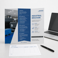 Brochure personnalisée tri-pliée pour présentation de produits et services d'entreprise B2B