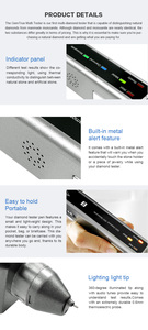 <span class=keywords><strong>GEMTRUE</strong></span> Détecteur de diamants en vrac portable haute précision, détecteur de moissanite, outil de test de bijoux, <span class=keywords><strong>multi</strong></span>-testeur - Product Image 4