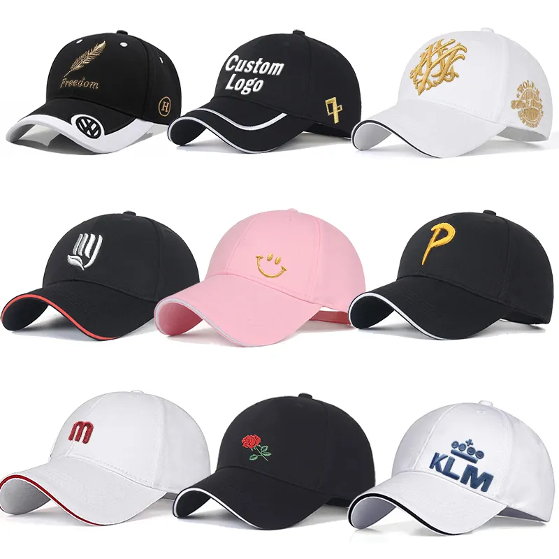 หมวกเบสบอลปักโลโก้สำหรับผู้ชาย,หมวกกีฬาเบสบอลหมวกแข่งรถโลโก้หมวกกีฬาทำจากผ้าคอตตอนสำหรับคุณพ่อและหมวกกีฬา