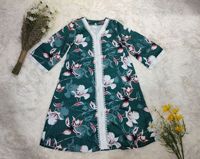 Nouvelle Robe d'été 2026 pour Enfants et Femmes, Imprimée Verte, Style Dubaï, pour Enfants Moyens et Grands, Collection Parent-Enfant