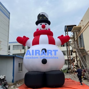 Büyük boy Xmas festivali dekorasyon maskot şişme büyük kardan adam, şişme kardan adam karikatür balon - Product Image 4