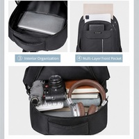 Mochila Clásica Unisex Oxford de Poliéster Duradera con Cremallera, Impermeable, con USB, para Negocios, Escuela, Regalo