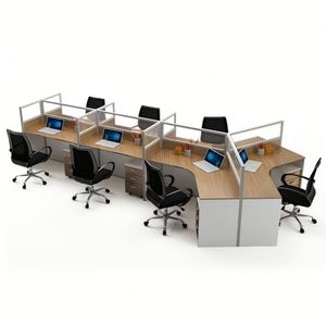 Modern Office Furniture 3/5/6/7/8/10 Person Staff Cubicles Partition <b>Wooden</b> Workstation Table Luxury Executive Office <b>Desk</b> - Product Image 3