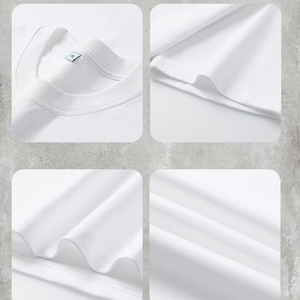 Camisetas de algodón peinado de calidad de 180gsm, ropa interior básica de manga corta en color blanco liso para trabajo en equipo, stock disponible - Product Image 5