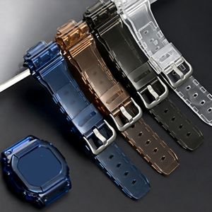 Étui de protection pour montre Lionorm, bracelet pour <span class=keywords><strong>Casio</strong></span> <span class=keywords><strong>G</strong></span> <span class=keywords><strong>Shock</strong></span> <span class=keywords><strong>DW</strong></span>-<span class=keywords><strong>5600</strong></span> <span class=keywords><strong>DW</strong></span>-5000 GW-M5610, bracelet de montre en caoutchouc transparent TPU - Product Image 6