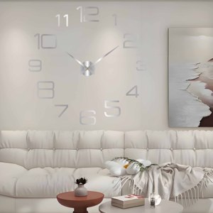 Im Lặng 3D Stereo Đồng Hồ Cho Phòng Khách Tự Làm Sáng Tạo Treo Tường Thạch Anh Chữ Số Không-Đục Lỗ Thiết Kế Mới Của Tâm Trí Sáng Tạo - Product Image 1