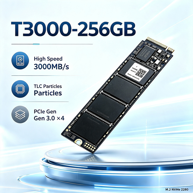 Hot Sale 256GB M.2 NVMe Internal SSD PCIe Gen 3.0 X4 3000MB/s TLC Drive for Notebook
