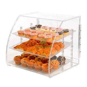 Tùy chỉnh cửa hàng bán lẻ Acrylic hiển thị thực phẩm tủ Acrylic bánh mì hiển thị trường hợp thực phẩm bánh Pastry Acrylic bánh hiển thị trường hợp - Product Image 5