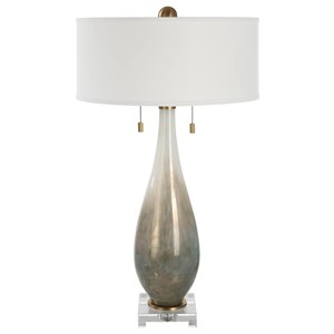Modern Luxury Table Lamp with Golden Metal Base and White Fabric Lampshade <b>E26</b> Electric Power Supply for Bedroom Living Room - Product Image 3