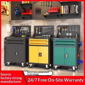 Armoire à outils métallique multifonctionnelle mobile robuste pour atelier de réparation automobile avec tiroirs, chariot à main compact personnalisable SS-GJGC - Product Image 4