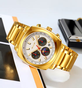 SKMEI 9360 럭셔리 미니멀리스트 석영 손목 시계 남성용 맞춤형 비즈니스 스타일 스테인레스 스틸 밴드 스퀘어 케이스 아날로그 - Product Image 2