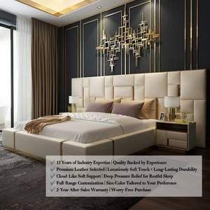 Camas Modernas Tapizadas en Terciopelo, Estilo Francés, con Almacenamiento, de Lujo, en Cuero, Individuales, Matrimoniales, Queen Size y King Size - Product Image 4