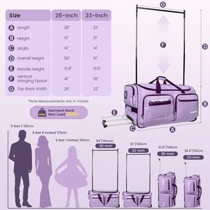 Muestra Gratuita de Bolsa de Baile con Ruedas y Soporte, Bolsa de Viaje con Ruedas Plegable y Soporte para Ropa, la Más Vendida - Product Image 3