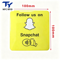 Plaque NFC en PVC étanche avec époxy, 100mm x 100mm, NTAG215 13.56MHz, tactile et flexible, pour avis Google