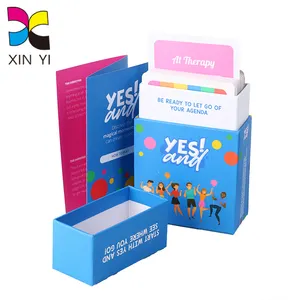 Wholesale printing custom printed high quality flash cards family kids nap game playing yoga flash cards