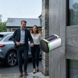 Cylindre de serrure de <span class=keywords><strong>porte</strong></span> à empreinte digitale de remplacement pour poignées standard américaines |   Serrure intelligente sans clé |   Solution de rénovation sans perçage - Product Image 1